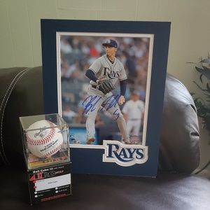 Tampa bay Ray's poster and baseball